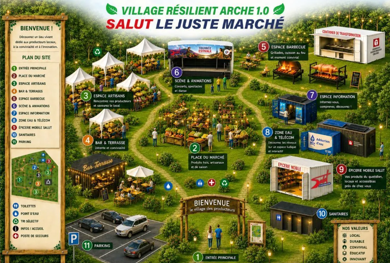 Projection du village ARCHE